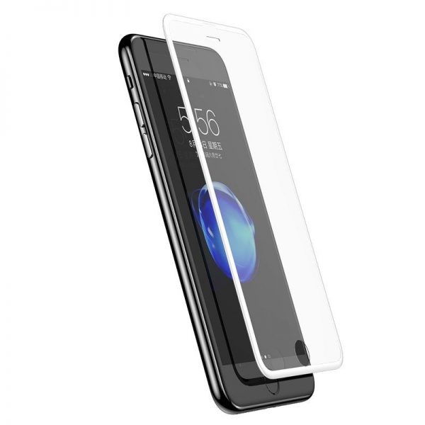 Folie de sticla 3D pentru protectie ecran, Apple iPhone 6 / 6S / 7 / 8, Grosime 0.33 mm, Alb