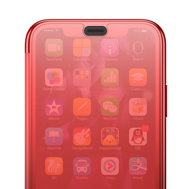 Husa pentru Apple iPhone XS Max, Baseus Touchable Case, Rosu, 6.5 inch - 3 | YEO