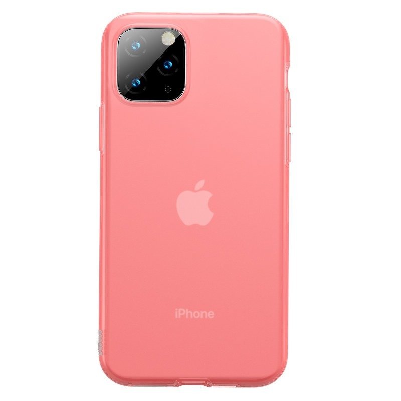 Husa Apple iPhone 11 Pro, Baseus Jelly Liquid, Rosu / Transparent, 5.8 inch imagine