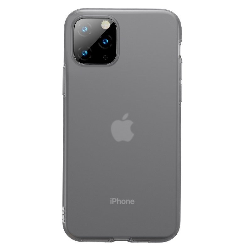 Husa Apple iPhone 11 Pro, Baseus Jelly Liquid, Fumuriu / Transparent, 5.8 inch (Transparent) imagine noua tecomm.ro