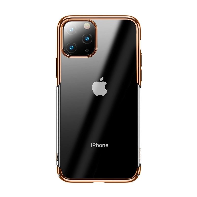 Husa Apple iPhone 11 Pro, Baseus Glitter Case, Auriu / Transparent, 5.8 inch 5.8 imagine noua idaho.ro