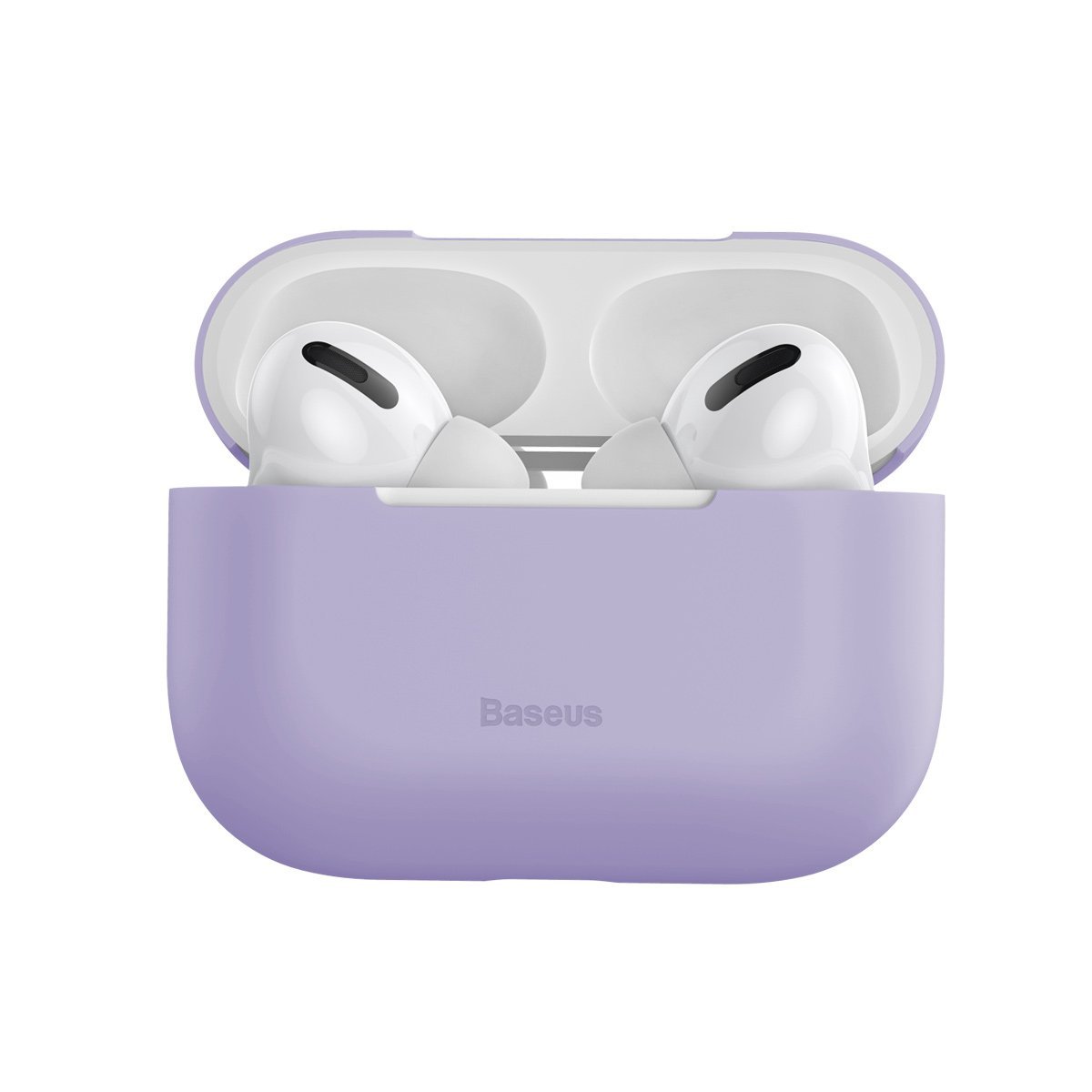 Husa protectie Apple AirPods Pro, Violet, Ultra slim, Silicagel