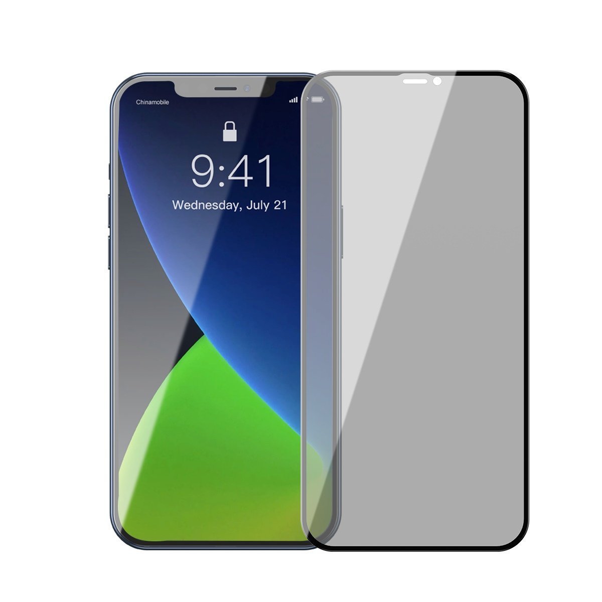Pachet 2 folii de sticla pentru iPhone 12 Pro Max, Privacy Glass, Fumuriu, 6.7 inch BASEUS imagine noua tecomm.ro