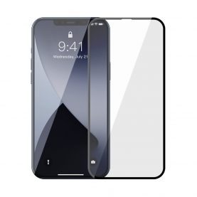 Pachet 2 folii de sticla pentru iPhone 12 Pro Max, Baseus Tempered Glass, Filtru lumina albastra, 6.7 inch