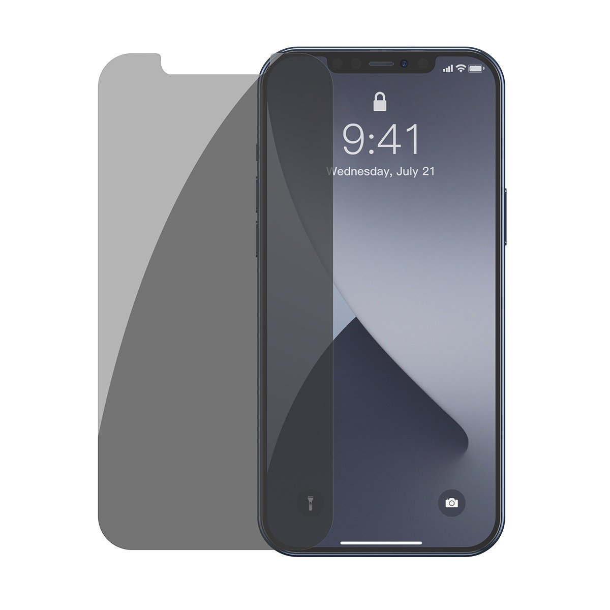 Pachet 2 folii de sticla pentru iPhone 12 Pro Max, Tenta fumurie, Privacy Glass, 6.7 inch BASEUS imagine noua idaho.ro