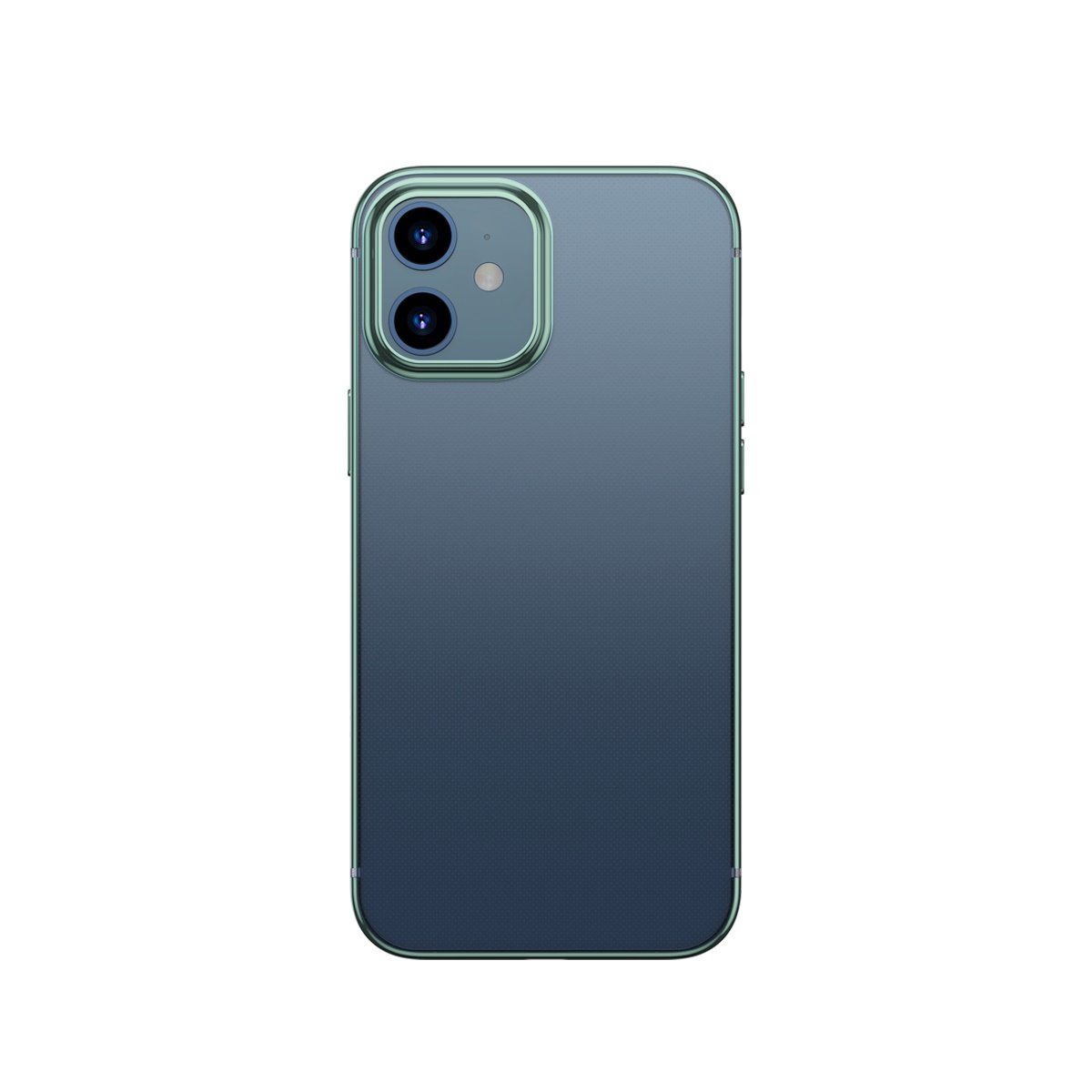 Husa Apple iPhone 12 / 12 Pro, Baseus Shining Case, Transparent / Verde, 6.1 inch 6.1 imagine noua idaho.ro