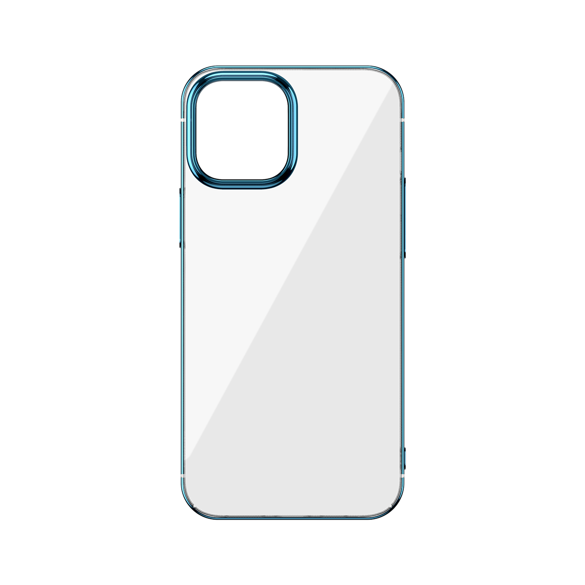 Husa Apple iPhone 12 / 12 Pro, Baseus Glitter, Albastru / Transparent, 6.1 inch