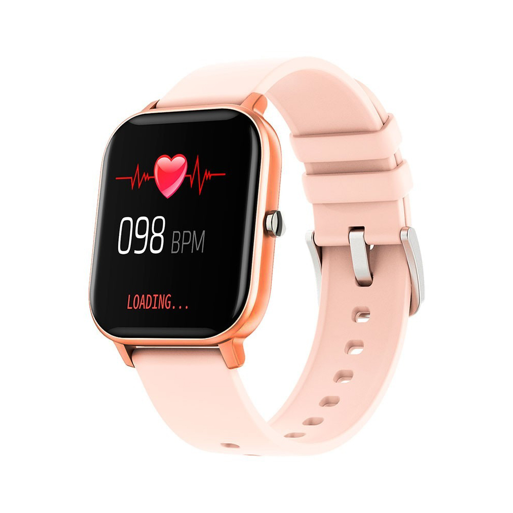 Ceas Smartwatch Twinkler TKY-P8, Auriu, Masurare ritm cardiac, Pedometru, Moduri sportive, Memento sedentar Adulti imagine Black Friday 2021