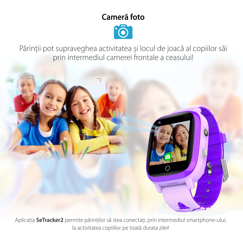 Ceas smartwatch YQT T5S, Functie Telefon, Apel video, Localizare GPS, Istoric traseu, Apel de Monitorizare, Camera, Lanterna, Android, 4G, Masurarea temperaturii, Pedometru, Negru