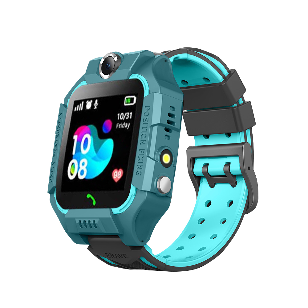 Ceas smartwatch Pentru Copii YQT-Q19W, Verde, Istoric traseu, Localizare GPS, Camera, Lanterna, Pedometru
