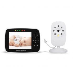 Baby Monitor BS-SM35B, 3.5 inch, Temperatura, Setare alarma, Cantece de leagan, Vedere nocturna, Zoom X2