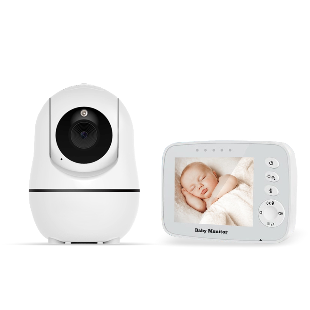 Baby Monitor BS-W32P, 3.2 inch, Comunicare bidirectionala, Vedere nocturna, Cantece de leagan, Modul eco imagine