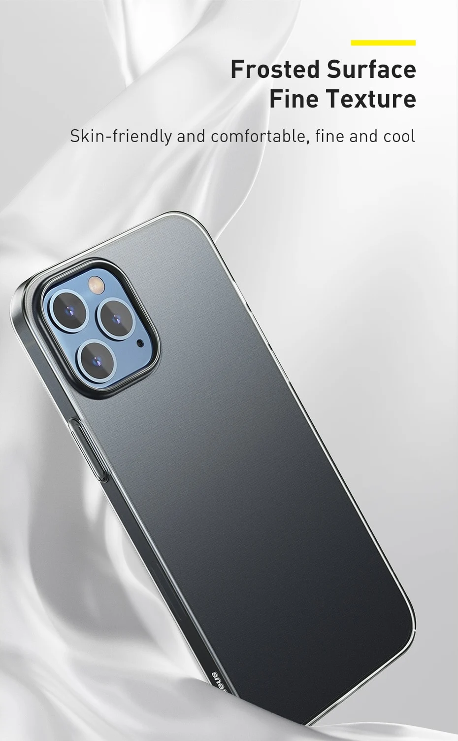 Husa Apple iPhone 12 / 12 Pro, Baseus Comfort Case, Alb, 6.1 inch