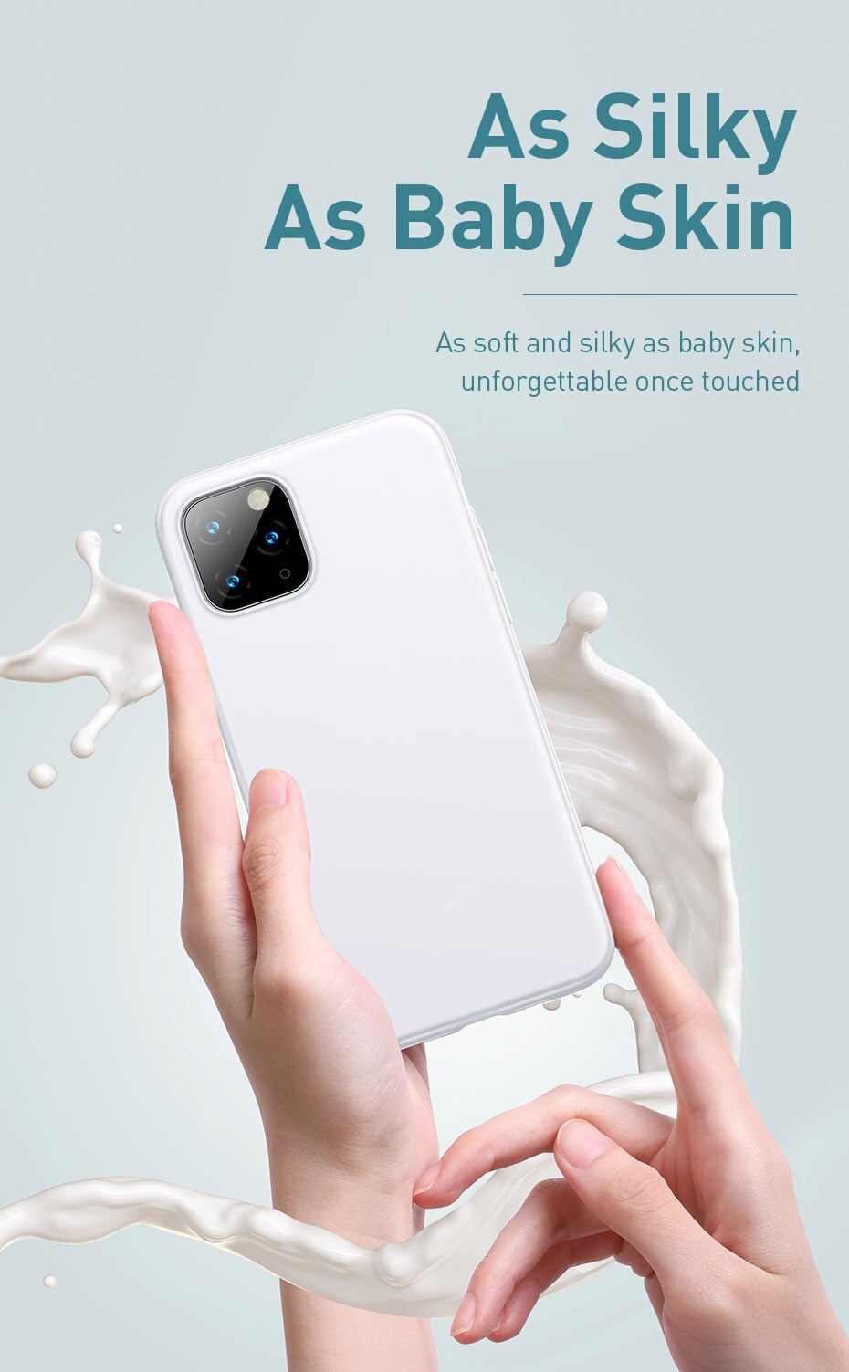 Husa Apple iPhone 11 Pro, Baseus Jelly Liquid, Alb / Transparent, 5.8 inch