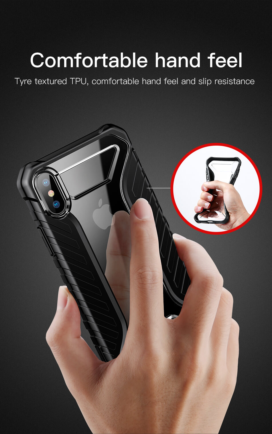 Husa pentru Apple iPhone XS Max, Baseus Michelin Case, Gri, 6.5 inch