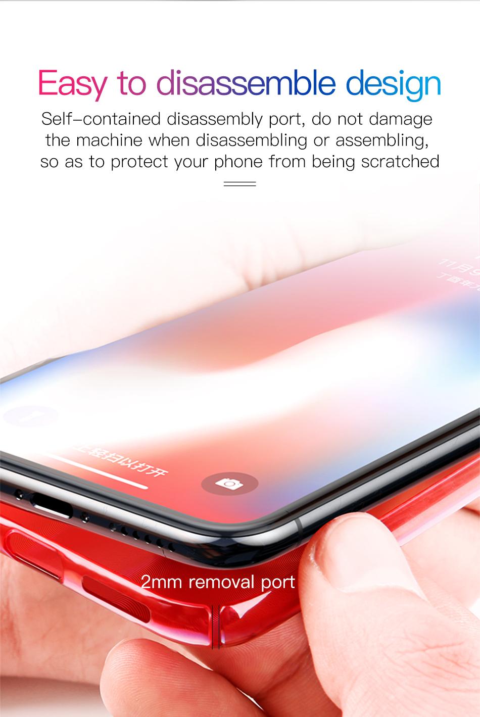 Husa Apple iPhone X / XS, Baseus Aurora, Roz Transparent