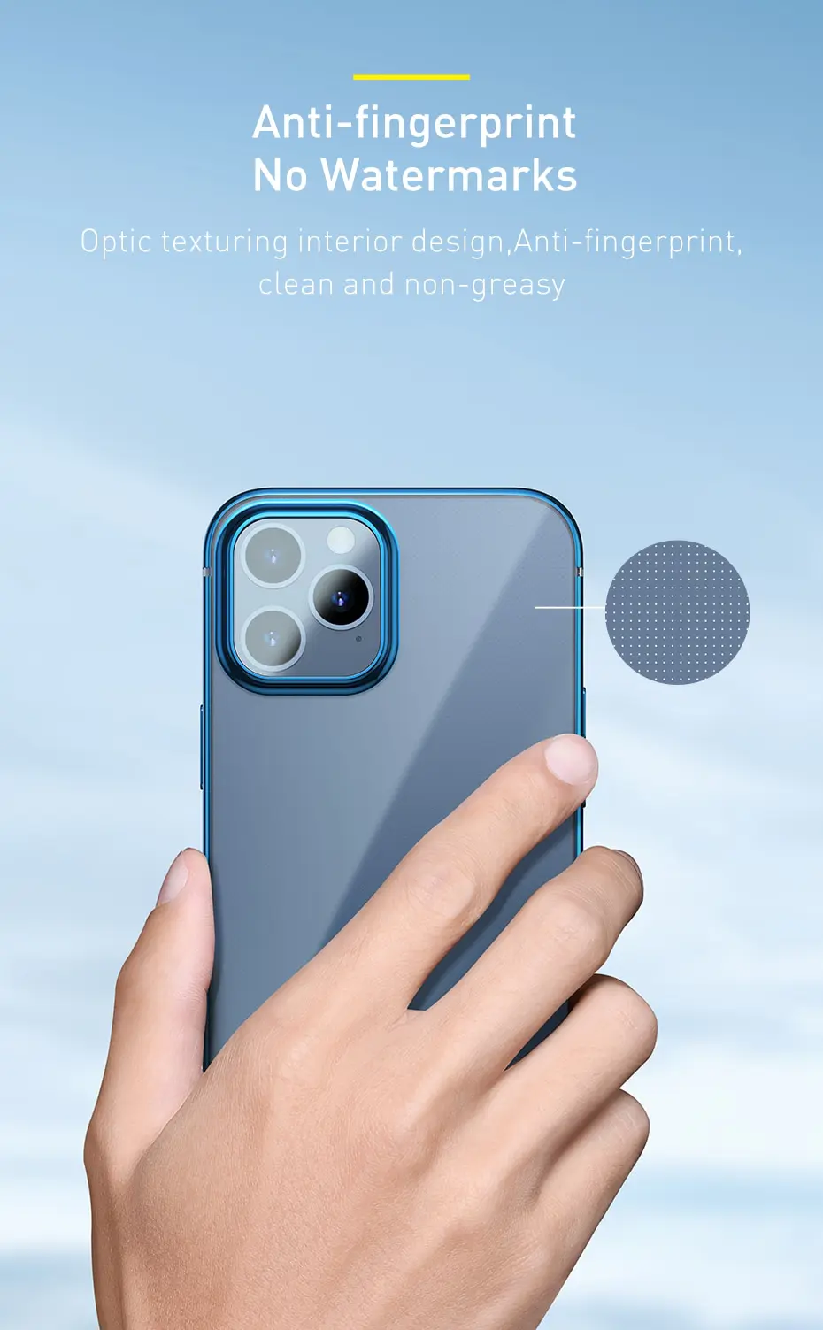 Husa Apple iPhone 12 / 12 Pro, Baseus Shining Case, Trasparent / Silver, 6.1 inch