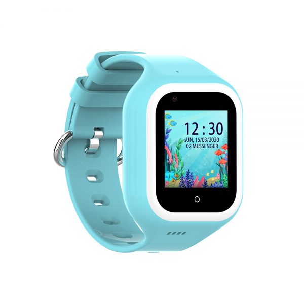 Ceas Smartwatch Pentru Copii, Wonlex KT21, Albastru, SIM card, 4G,  Apel video