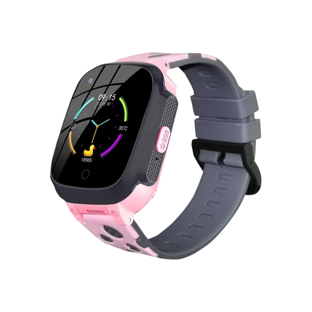 Ceas SmartWatch Pentru Copii Motto LT25, Roz cu Localizare GPS, Termometru, History, Pedometru, Buton SOS, Mesaje vocale & text