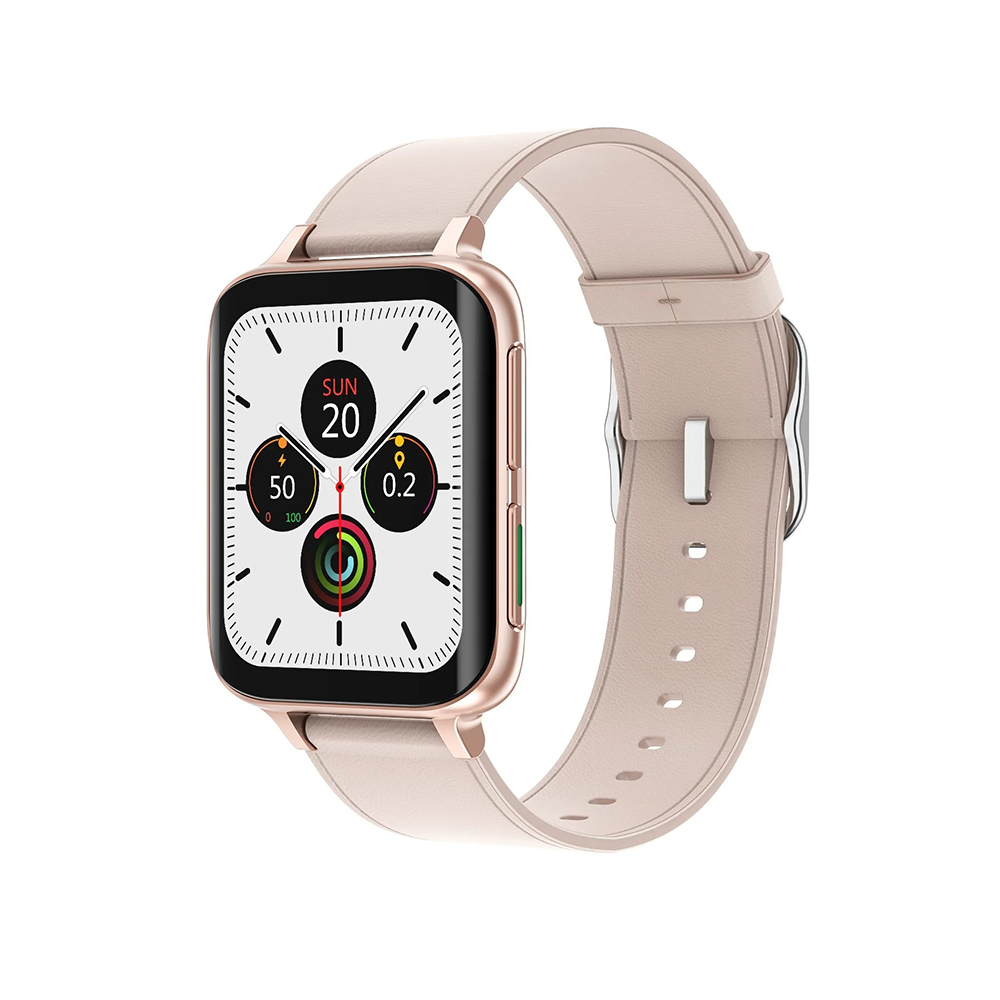 Ceas smartwatch Twinkler TKY-DT93, Bratara piele, Roz cu ECG, Tensiune arteriala, Ritm cardiac, Oxigen din sange, Interfata custom, Memento sedentar, Monitorizarea somnului, Pedometru, Moduri sportive Twinkler imagine 2022 crono24.ro