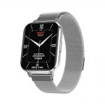 Ceas smartwatch Twinkler TKY-DTX, Bratara metal, Argintiu cu ECG, Tensiune arteriala, ritm cardiac, oxigen din sange, interfete schimbabile, memento sedentar, Monitorizarea calitatii somnului