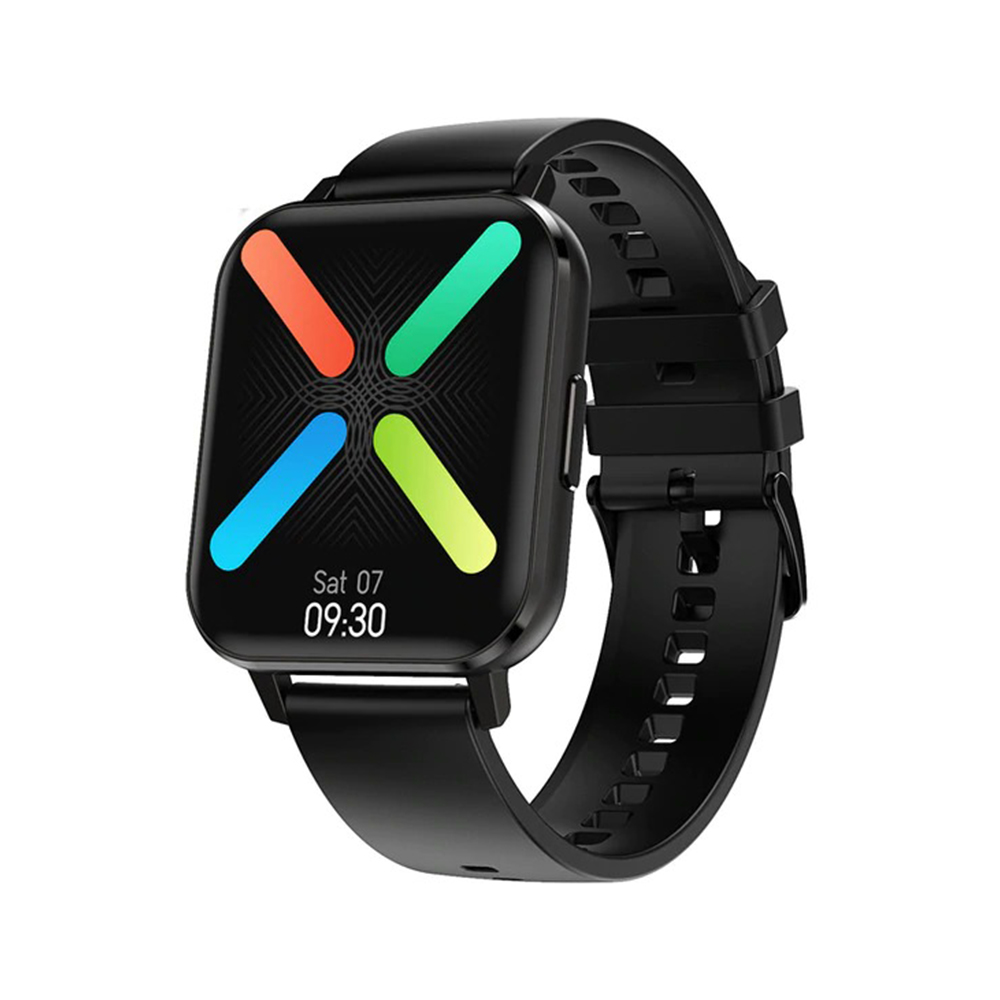 Ceas smartwatch Twinkler TKY-DTX, Bratara silicon, Negru cu ECG, Tensiune arteriala, ritm cardiac, oxigen din sange, interfete schimbabile, memento sedentar, Monitorizarea calitatii somnului Adulti imagine Black Friday 2021