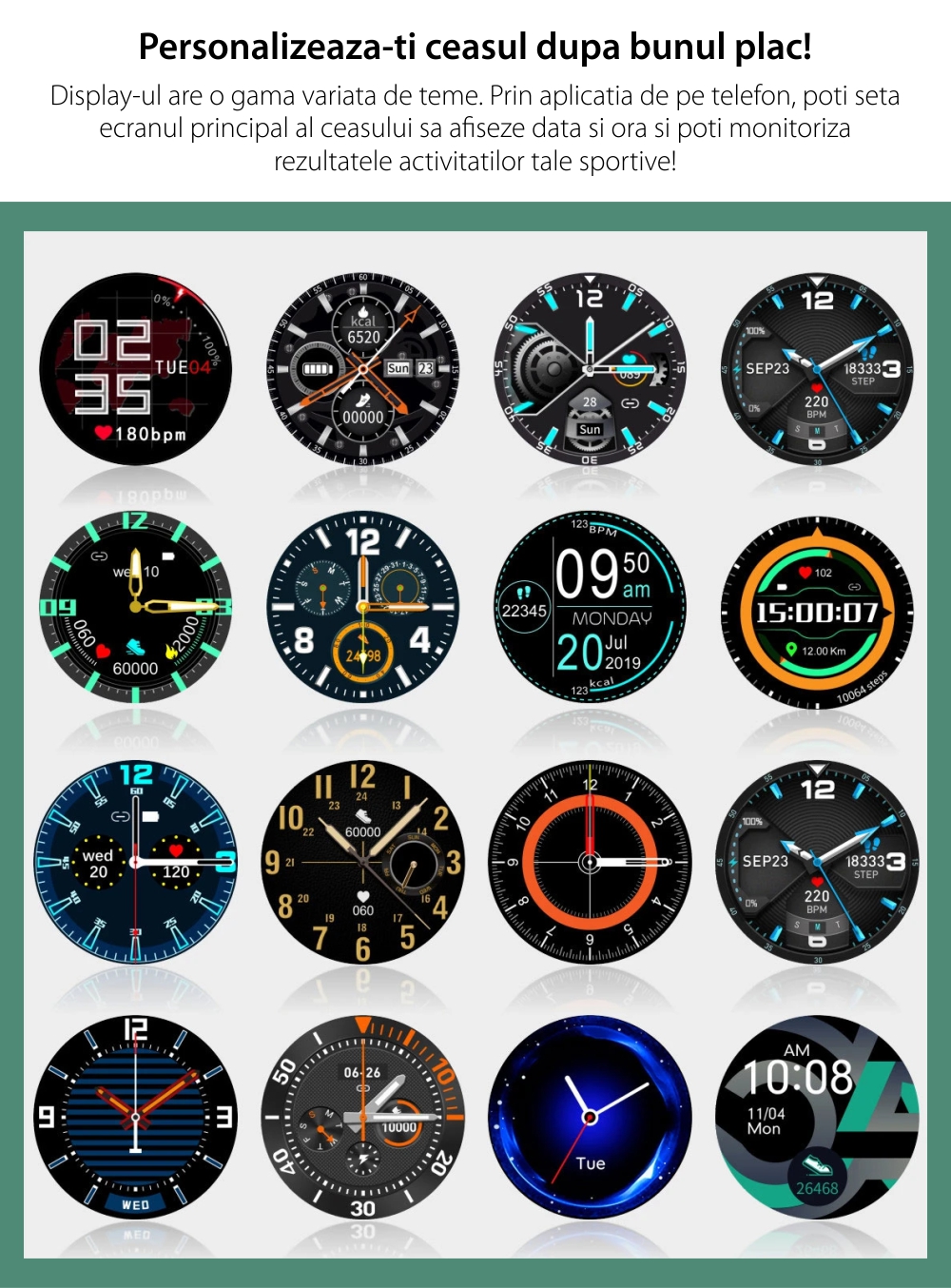 Ceas smartwatch Twinkler TKY-E6, Carcasa neagra, Bratara Negru / Rosu, cu Monitorizare tensiune, Ritm cardiac, Oxigen, Cadran custom, Monitorizarea somn, Pedometru, Moduri sportive