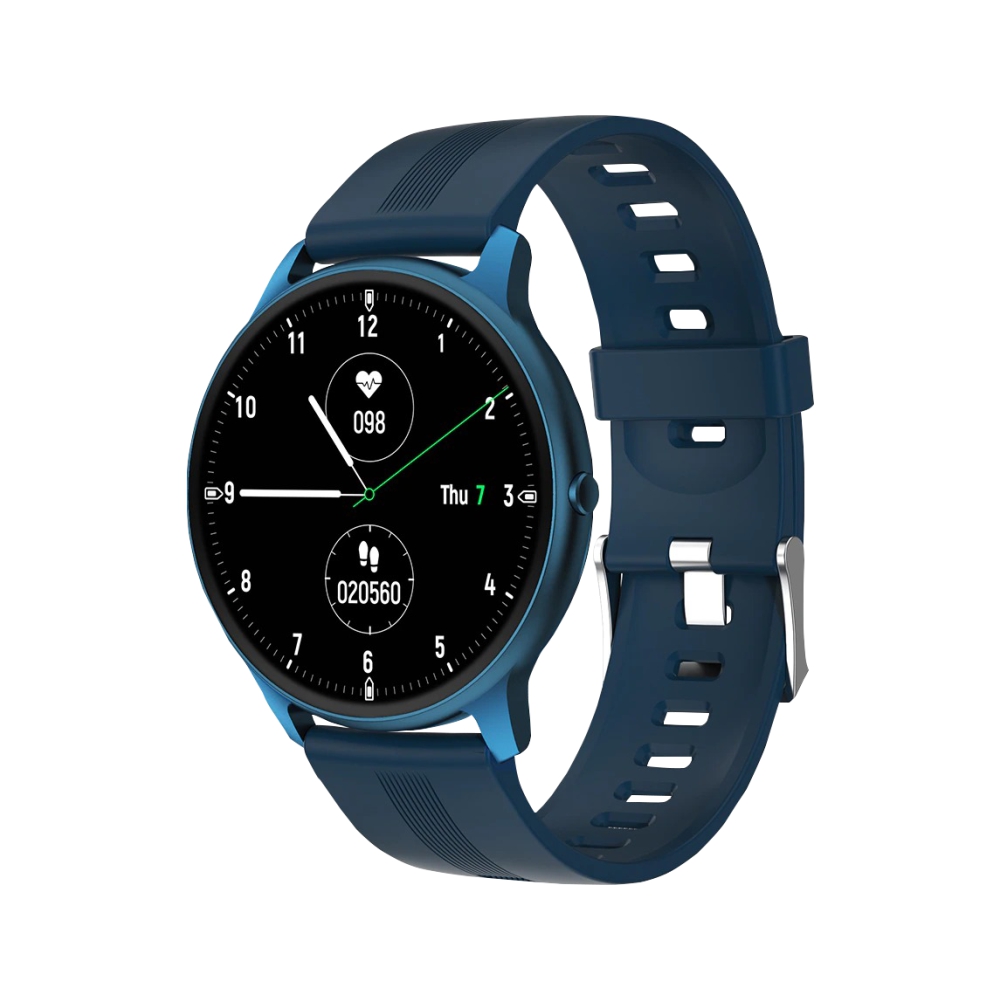 Ceas Smartwatch TKY-LW11, Albastru, Control tactil, Monitorizare ritm cardiac & somn, Tensiune arteriala, Oxigen, Notificari Adulti imagine Black Friday 2021