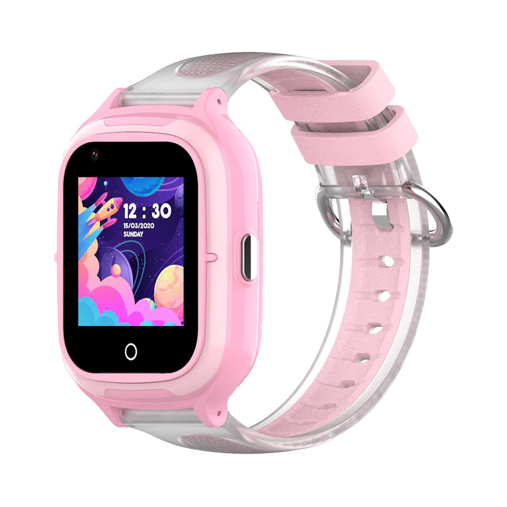 Ceas Smartwatch Pentru Copii, Wonlex KT23, Roz, Nano SIM, 4G, Pedometru, Localizare GPS, Microfon, Monitorizare & SOS Wonlex imagine noua idaho.ro
