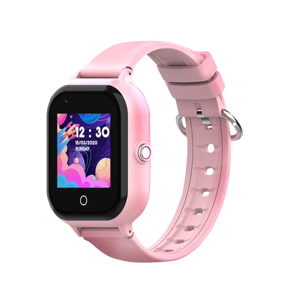 Ceas Smartwatch Pentru Copii, Wonlex KT24, Roz, Nano SIM, 4G, Pedometru, Monitorizare, Camera, Contacte, Apel SOS Xkids