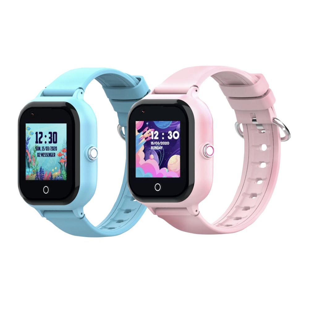 Pachet Promotional 2 Smartwatch-uri Pentru Copii, Wonlex KT24, Albastru si Roz, Nano SIM, 4G, Pedometru, Monitorizare, Camera, Contacte, Apel SOS (4G) imagine noua 2022