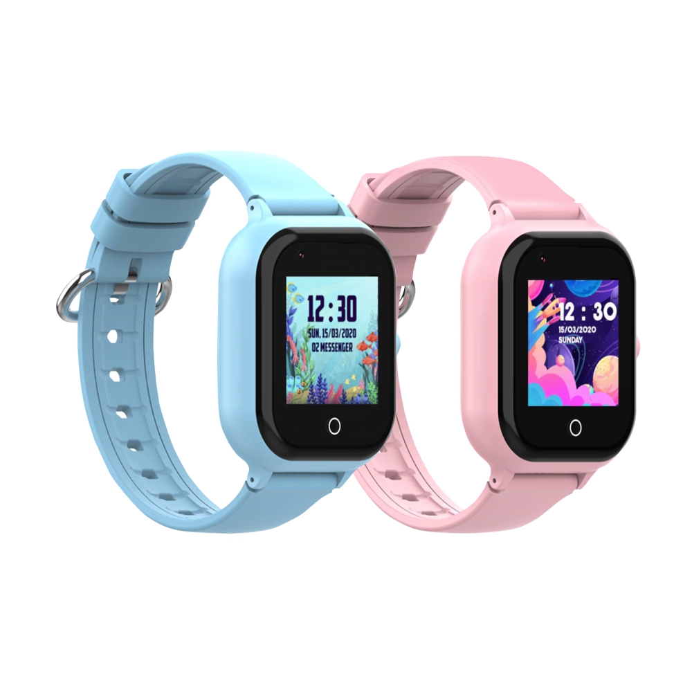 Pachet Promotional 2 Smartwatch-uri Pentru Copii, Wonlex KT24, Albastru si Roz, Nano SIM, 4G, Pedometru, Monitorizare, Camera, Contacte, Apel SOS (Roz) imagine noua tecomm.ro
