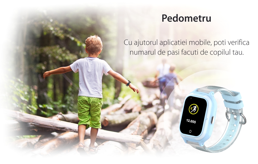 Pachet Promotional 2 Smartwatch-uri Pentru Copii, Wonlex KT23, Albastru si Roz, Nano SIM, 4G, Pedometru, Localizare GPS, Microfon, Monitorizare & SOS