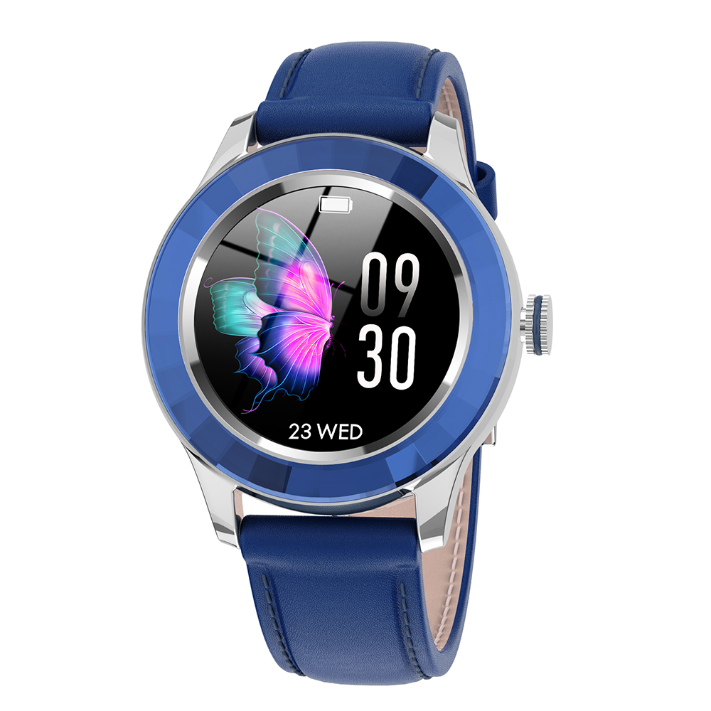 Ceas smartwatch tky-s09, albastru, moduri sportive, monitorizarea calitatii somnului, ritm cardiac, tensiune arteriala, oxigen din sange