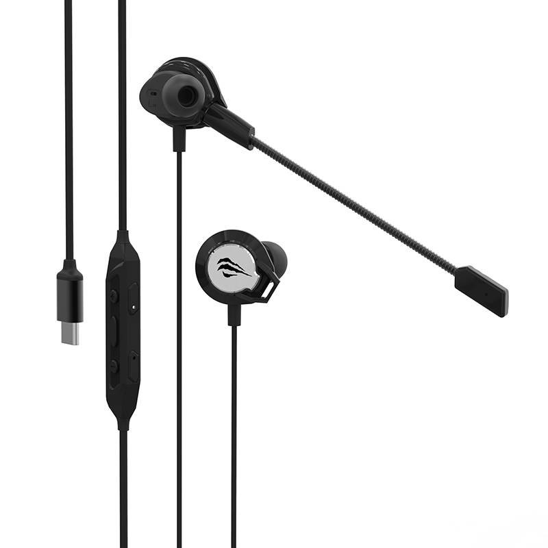Casti in-Ear Pentru Gaming Havit GE05, Conexiune Type-C, 92 dB, Anulare zgomot, Configurare sunet, Microfon Havit imagine noua tecomm.ro