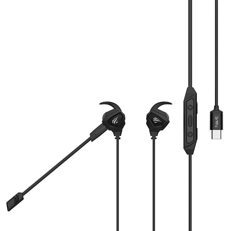 Casti in-Ear Pentru Gaming Havit GE06, Conexiune Type-C, 112 dB, Anulare zgomot, Configurare sunet, Microfon Havit imagine noua tecomm.ro