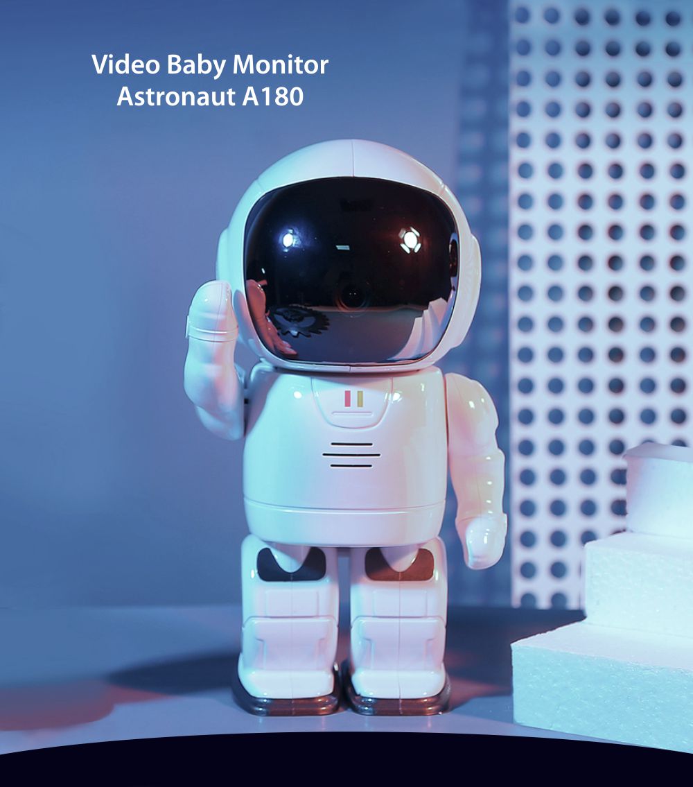 Video Baby Monitor Astronaut A180, Acumulator 6500 mAh, Comunicare bidirectionala, Monitorizare audio / video, Vedere nocturna, Slot MicroSD
