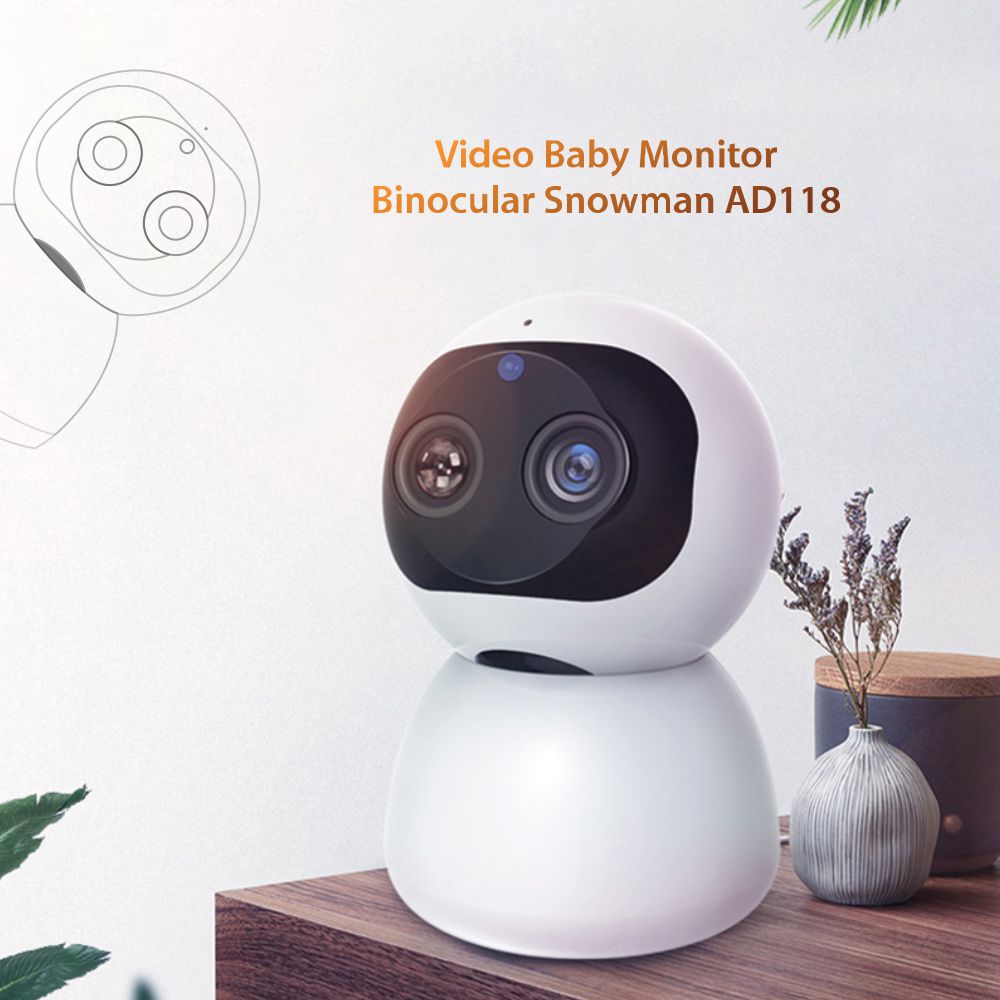 Video Baby Monitor Little Binocular Snowman AD118, Monitorizare 120°, Zoom 8X, Comunicare bidirectionala, Vedere nocturna