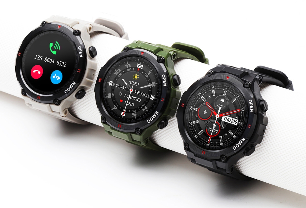 Ceas Smartwatch TKY-K27, Verde, Monitorizare somn, Mod training, Masurare oxigen & tensiune arteriala, Vreme, Cronometru