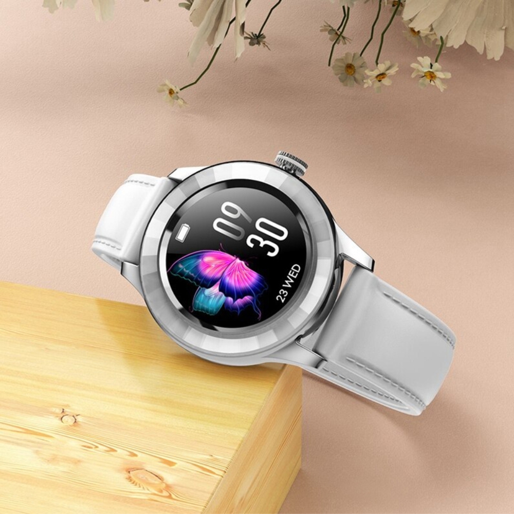 Ceas Smartwatch TKY-S09, Roz, Moduri sportive, Monitorizarea calitatii somnului, Ritm cardiac, Tensiune arteriala, Oxigen din sange