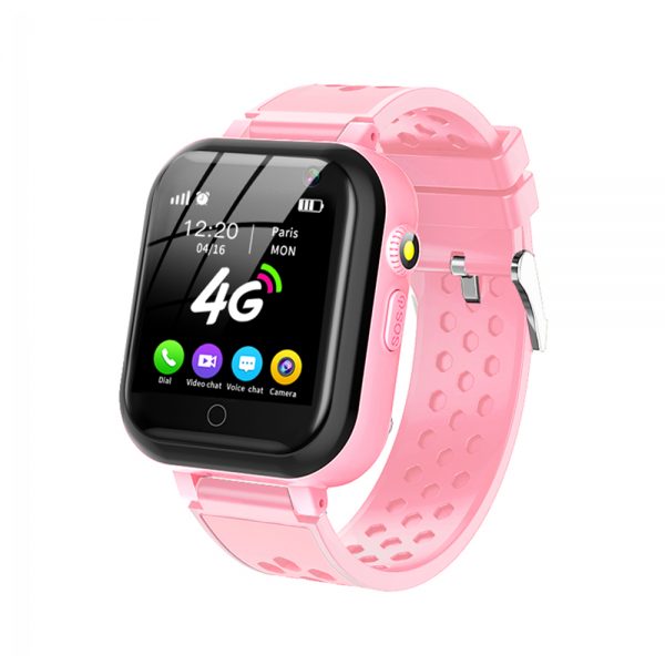 Ceas Smartwatch Pentru Copii YQT-T16, Roz cu Functii de monitorizare, Camera, Apelare video, SOS, Perimetru siguranta, Comunicare bidirectionala, Contacte, Lanterna