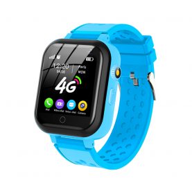Ceas Smartwatch Pentru Copii YQT-T16, Functii de monitorizare, Camera, Apelare video, SOS, Perimetru siguranta, Comunicare bidirectionala, Contacte, Albastru