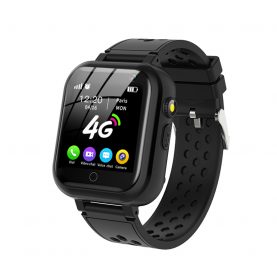 Ceas Smartwatch Pentru Copii YQT-T16, Negru cu Functii de monitorizare, Camera, Apelare video, SOS, Perimetru siguranta, Comunicare bidirectionala, Contacte