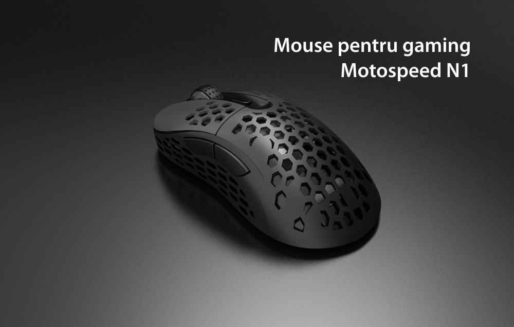 Mouse Gaming Motospeed N1 Sensibilitate 6400 DPI, Conexiune USB 2.0, Cablu 1.8 m