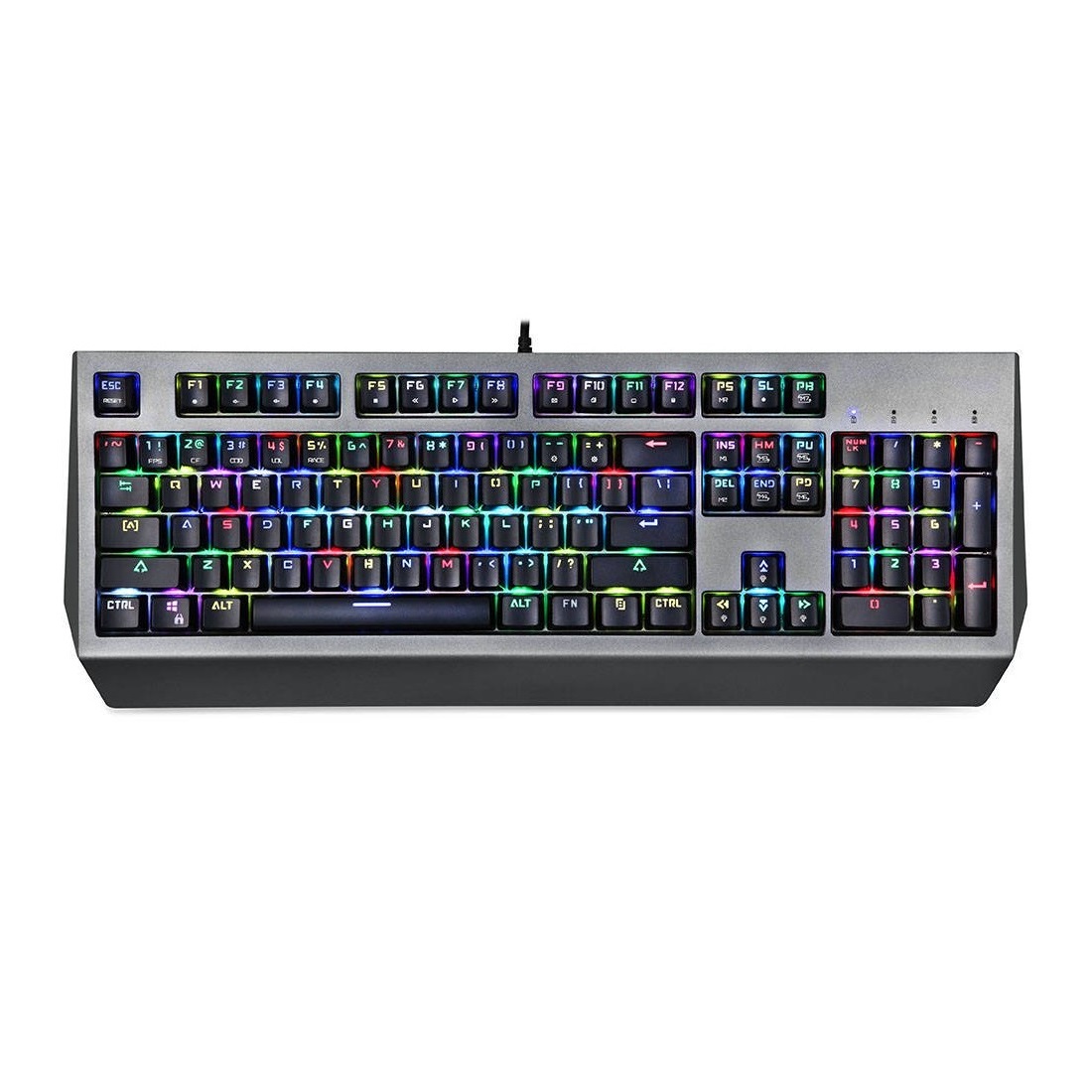 Tastatura Gaming Motospeed CK99, Iluminare RGB, Conexiune USB, Lungime cablu 1.6 m, Ergonomic Motospeed imagine noua idaho.ro