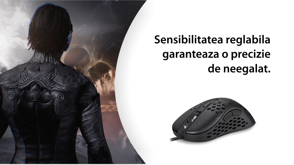 Mouse Gaming Motospeed N1 Sensibilitate 6400 DPI, Conexiune USB 2.0, Cablu 1.8 m