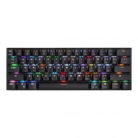 Tastatura Gaming Motospeed CK62, Conexiune Bluetooth / USB, Baterie 1300 mAh, Iluminare RGB