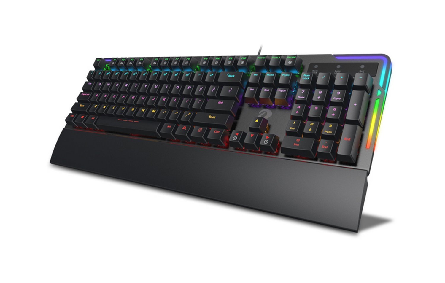 Tastatura Gaming Dareu EK815s, Conexiune USB, Iluminare RGB, Ergonomic, Suport detasabil