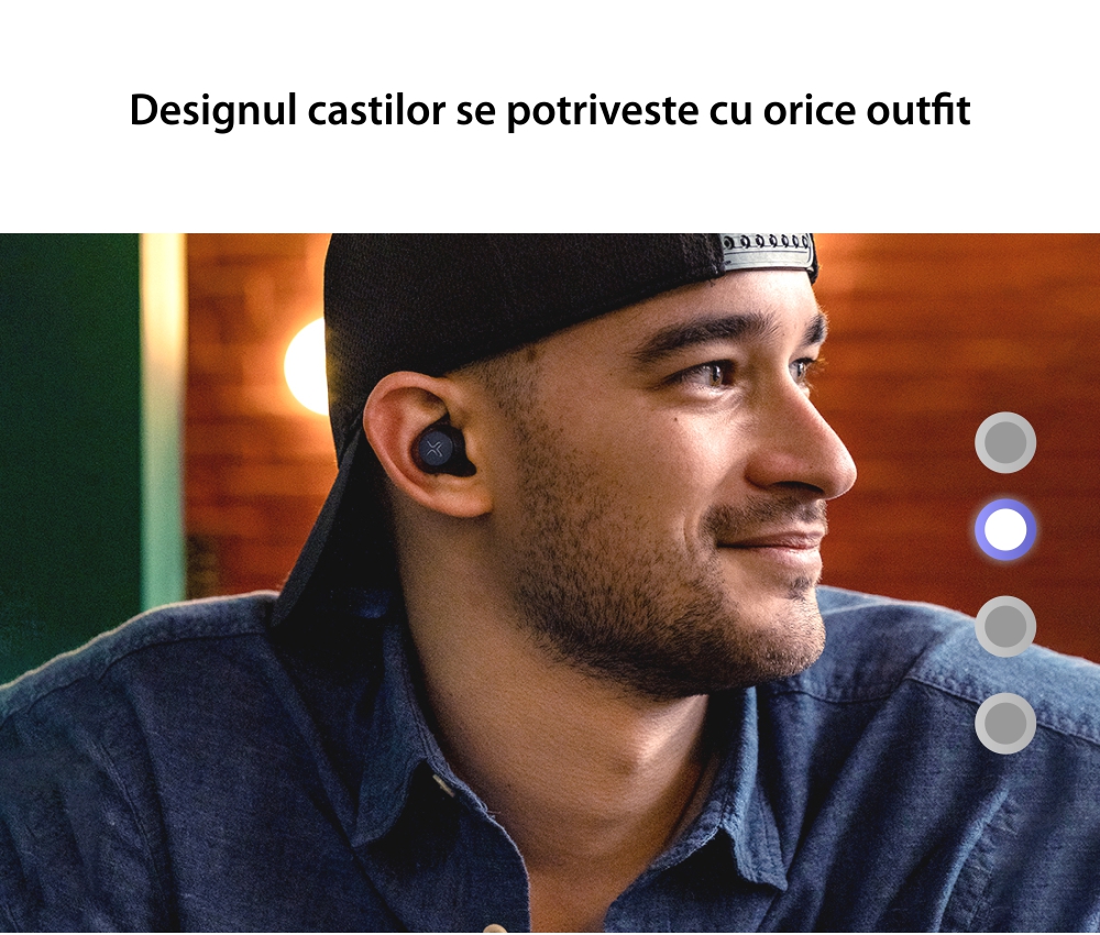 Casti in-Ear TWS Edifier X3, Negru, Sensibilitate 95 dB, Bluetooth 5.0, Charging box 400 mAh, Incarcare microUSB