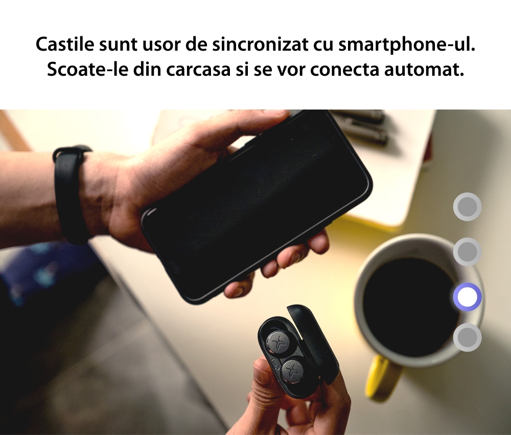 Casti in-Ear TWS Edifier X3, Negru, Sensibilitate 95 dB, Bluetooth 5.0, Charging box 400 mAh, Incarcare microUSB